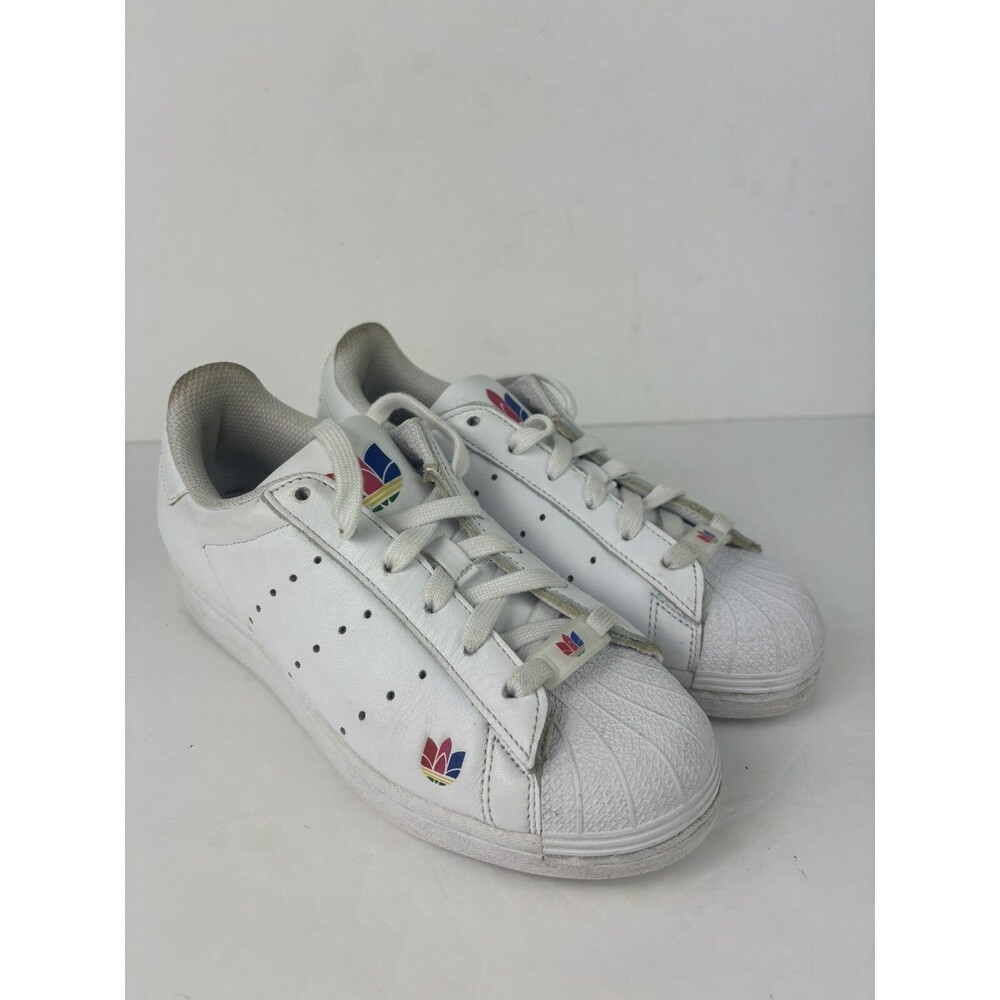Adidas Superstar Pure Boys White Sneakers Shoes Casual   - Size 4